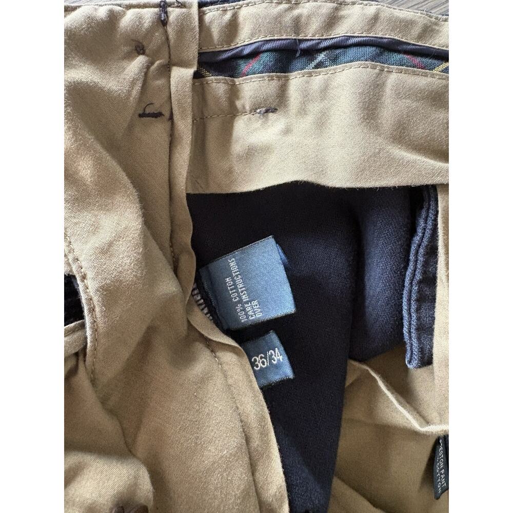 Vintage Polo Ralph Lauren Corduroy Preston Pants Men’s 36x34 Navy Blue Cotton - Picture 4 of 8